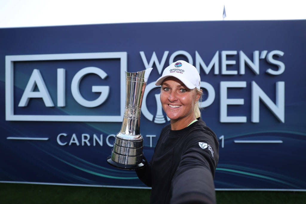 Anna Nordqvist poses with the AIG Women